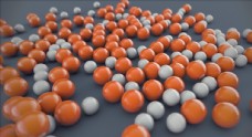 C4D模型抽象几何橙色大理石图片