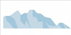 雪山冰山冰川矢量图片