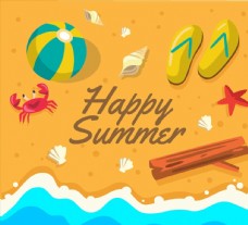 SPA插图夏季沙滩插画图片