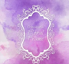 花纹框架紫色背景图片