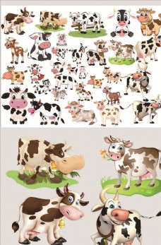 十二生肖卡通奶牛素材图片