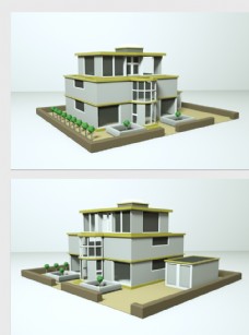 家庭别墅模型图片