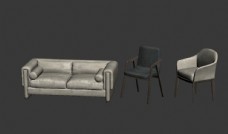 现代沙发椅3d模型图片
