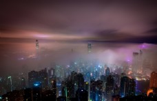 上海市城市夜景繁华上海外滩图片