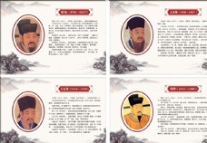 水墨中国风人物展板图片