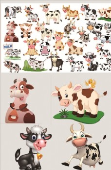 十二生肖卡通奶牛素材图片