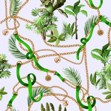 数码植物链条方巾图片