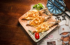 美食文化美食日本料理文化芝士焗虾图片