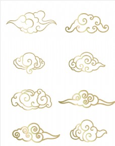 中国风设计云纹样式线稿图形图片