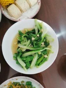 绿色蔬菜炒小白菜图片