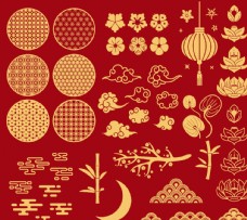 中国风古典元素矢量合集图片