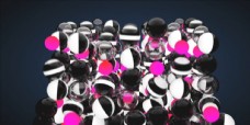 C4D模型动画落地的玻璃珠子图片