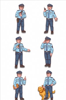 图片素材卡通警察素材图片