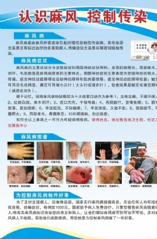 医院广告认识麻风病控制传染图片