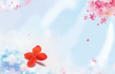 清新唯美自然风景手绘樱花图片