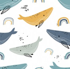 排版设计鲸鱼海洋海底世界各种鱼图片