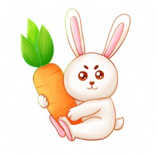 鸟卡通兔子红萝卜图片