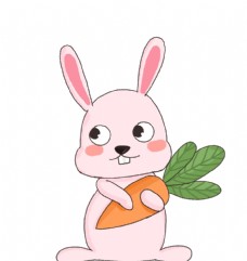 草地素材卡通兔子图片