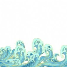 浪花装饰海浪元素图片