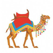 书本卡通骆驼插画图片