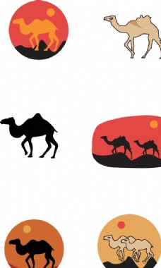 企业文化矢量骆驼图标图片