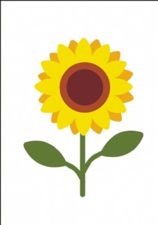 卡通向日葵太阳花矢量金黄色图片