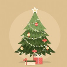礼物盒与圣诞树图片