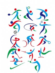 水墨中国风体育图标图片