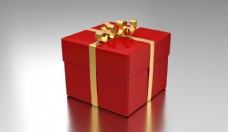 情人节快乐红色礼物盒图片
