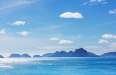 令人惊叹的海景海湾山区岛屿图片