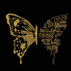 logo蝴蝶昆虫T恤图案排版设计图片