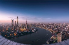 唯美上海城市全景图片
