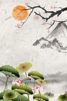 水晶画中国风水墨古典装饰画图片
