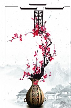 水晶画中国风水墨古典装饰画图片