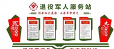 中国梦退役军人服务站党建文化墙图片