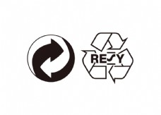 logoRESY回收标志绿色循环纸箱图片