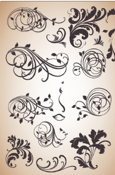 欧式花纹背景花边素材图片
