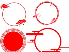 中国风古风圆形边框图片