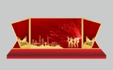 红色舞台设计图片