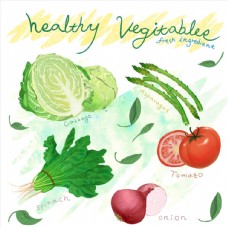蔬菜大蒜手绘食物图片