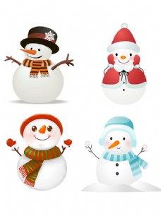 PSD素材圣诞节冬季雪人素材图片