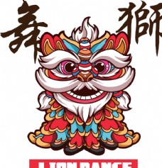 文化中国风舞狮图片