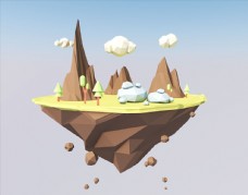 C4D模型岛屿图片