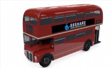 C4D模型双层大巴士图片