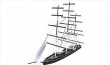 C4D模型轮船帆船捕鱼船图片