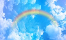 云朵蓝天白云彩虹图片