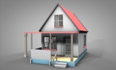 别墅模型C4D模型家房子小别墅图片