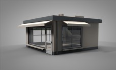 C4D模型像素店铺房子图片