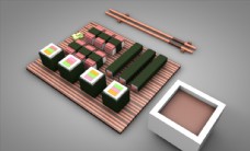 C4D模型寿司图片