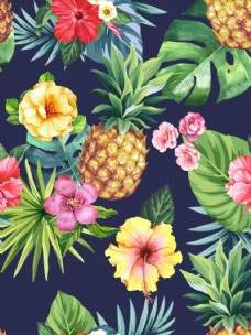 欧式景墙热带植物图片